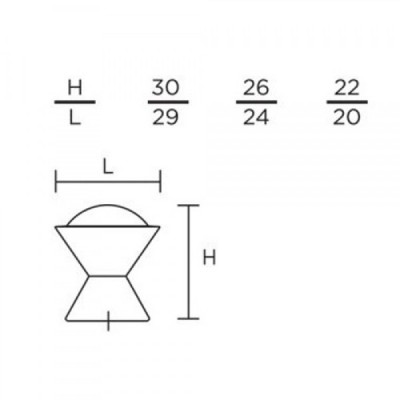 Πόμολα επίπλων Convex 161-20 σε Ματ Όρο