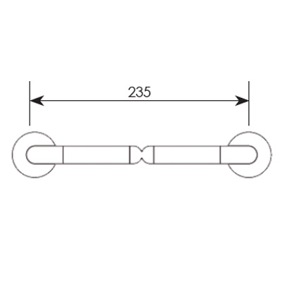 Λαβές εξώπορτας  ΖΩΓΟΜΕΤΑΛ σειρά 162 Μήκος 23cm