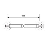 Λαβές εξώπορτας  ΖΩΓΟΜΕΤΑΛ σειρά 171 Μήκος 22cm
