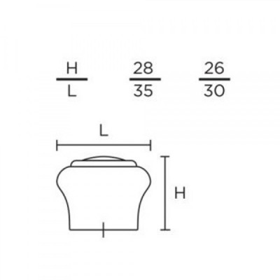 Πόμολα επίπλων Convex 171 σε Ματ Όρο-Όρο