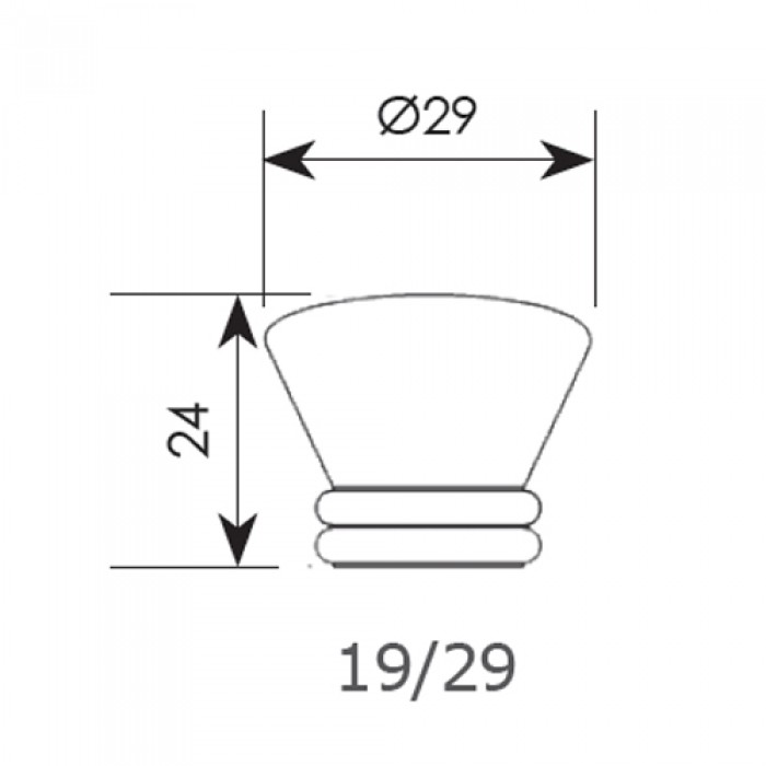 Πόμολα επίπλων σειρά 19 Νίκελ ματ