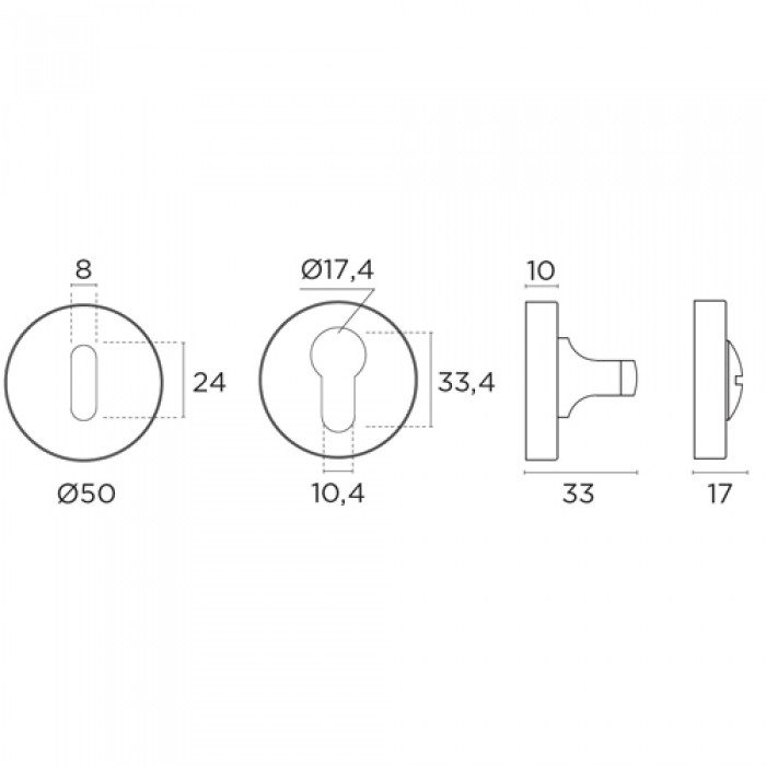 Ροζέτα Convex Εξώπορτας 2015 σε Ματ Άσπρο