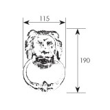 Ρόπτρα πόρτας ΖΩΓΟΜΕΤΑΛ σειρά 218 χρυσό