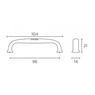 Λαβές επίπλων Convex σειρά 259 σε Ματ Νίκελ