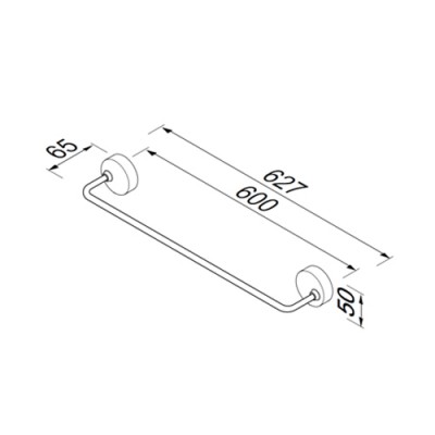 Πετσετοκρεμάστρα Σταθερή Μονή 60cm Σειρά 027 Geesa Chrome 2707/60