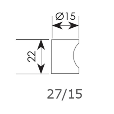Πόμολα επίπλων σειρά 27 Λευκό χρώμα