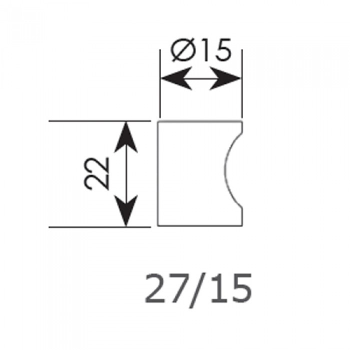 Πόμολα επίπλων σειρά 27 Λευκό χρώμα