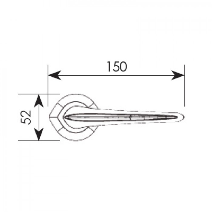 Πόμολα πόρτας ΖΩΓΟΜΕΤΑΛ χειρολαβή με ροζέτα σειρά 361 σε Νίκελ Κρυσταλλικό