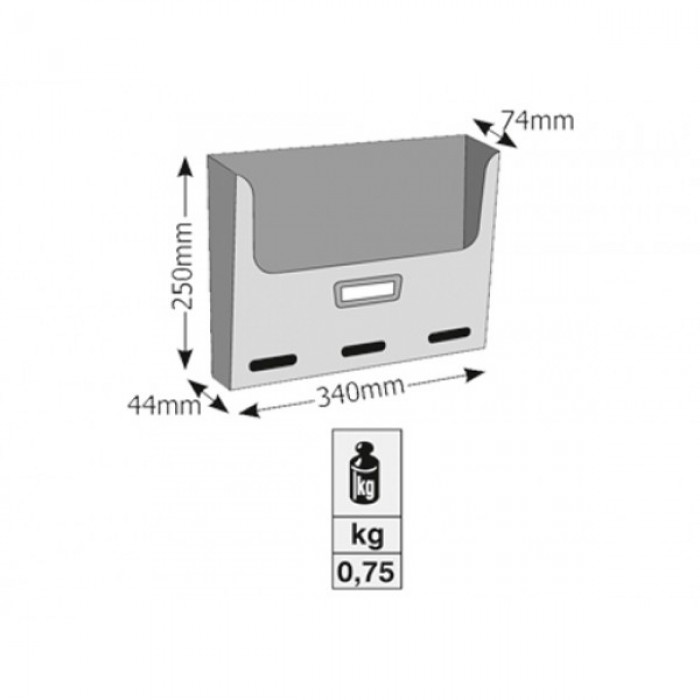 Κουτί Εντύπων Ασημί μοντέλο 402 