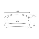 Λαβές επίπλων Convex Σειρά 441 σε Ματ Όρο