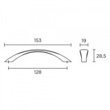 Λαβές επίπλων Convex σειρά 443 σε Χρώμιο