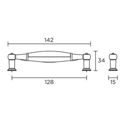 Λαβές επίπλων Convex Σειρά 489 σε Σατέν Νίκελ