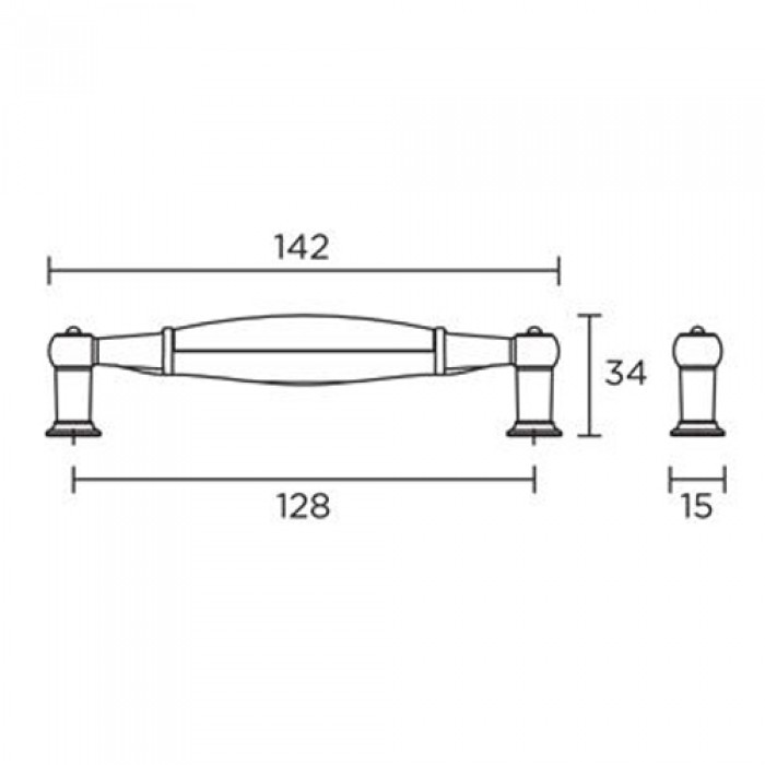 Λαβές επίπλων Convex Σειρά 489 σε Σατέν Νίκελ