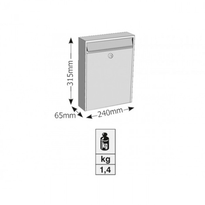 Κουτί παραπόνων  σε Ασημί- 603 Μοντέλο