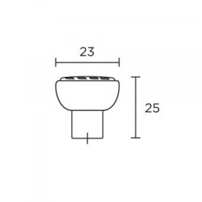 Πόμολα επίπλων Convex 629 σε Ματ Αντικέ