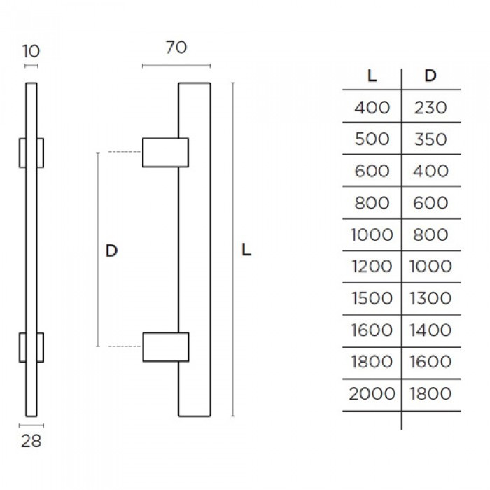 Λαβή εξώπορτας (1 Τεμάχιο) Convex σειρά 653 σε Ματ Νίκελ-Ανοξείδωτο