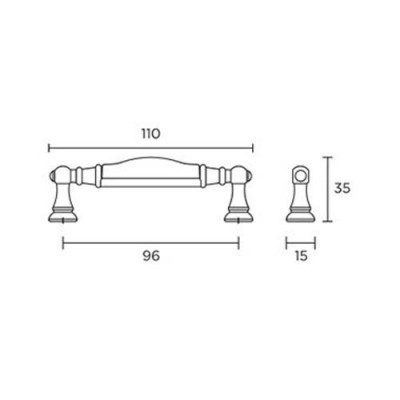 Λαβές επίπλων Convex Σειρά 699-A01 σε Αντικέ Ορείχαλκο-Καφέ Άνθος