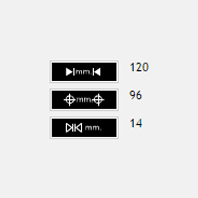 Λαβές επίπλων ESTAMP σειρά 7421 (σε 1 μέγεθος 120 x 96mm) Παλαιωμένο Σίδερο