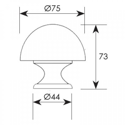 Μπούλ εξώθυρας ΖΩΓΟΜΕΤΑΛ σειρά 75 χρώμιο ματ