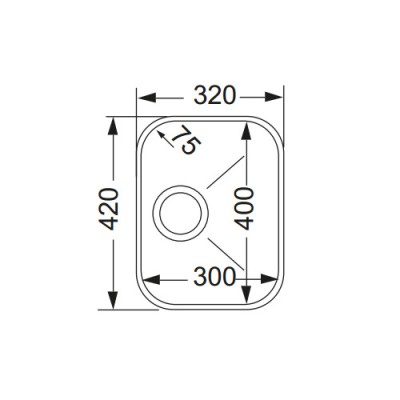 Ανοξείδωτος  νεροχύτης Apell 8430-110 (32x42)