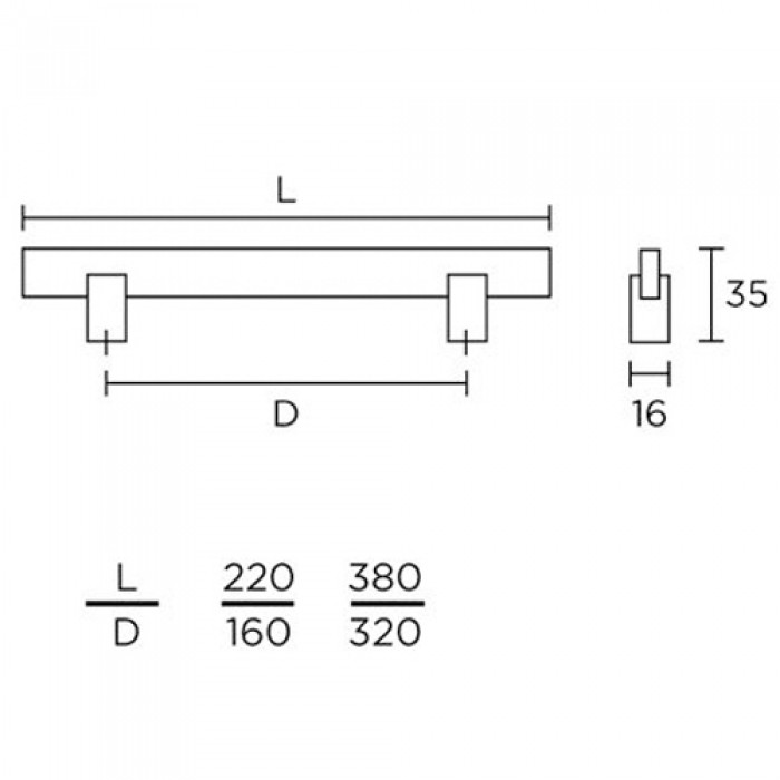 Λαβές επίπλων Convex σειρά 857 σε Νίκελ Ματ