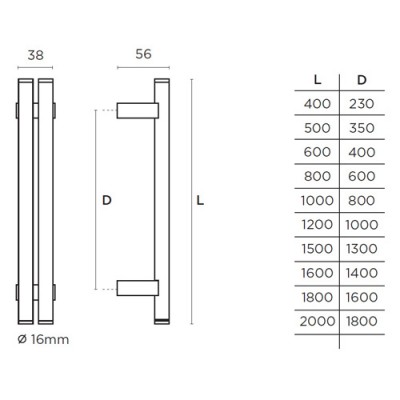 Λαβή εξώπορτας (1 Τεμάχιο) Convex σειρά 871 σε Ματ Νίκελ-Ανοξείδωτο