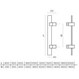 Λαβές εξώπορτας (2 Τεμάχια) Convex σειρά 879s σε Ματ Νίκελ-Ανοξείδωτο