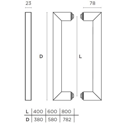 Λαβές εξώπορτας (2 Τεμάχια) Convex σειρά 931 σε Ανοξείδωτο