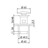 Βαλβίδα νιπτήρος Nextage clic-clac 61105