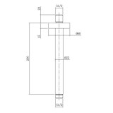 Μπράτσο οροφής Round για κεφαλή ντους C12000