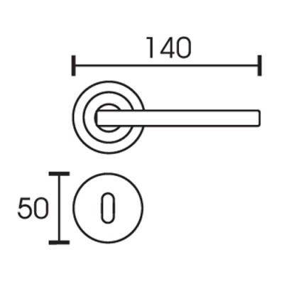 Πόμολα πόρτας (2τεμαχια Ζευγος) ΄Conset χειρολαβή με ροζέτα C1275-S05