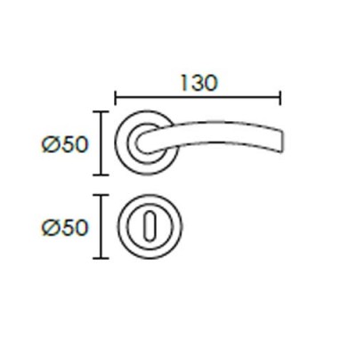 Πόμολα πόρτας χειρολαβές (Ζεύγος) με ροζέτα C1645