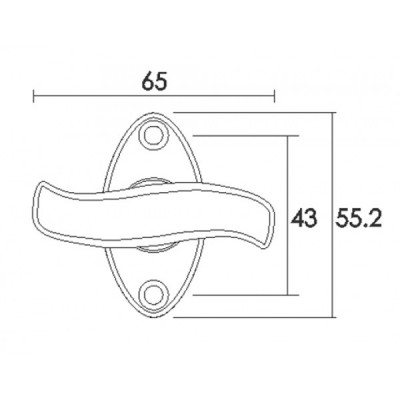 Πόμολα Παραθύρων με χειρολαβή σειρά C170 σε Ματ Όρο