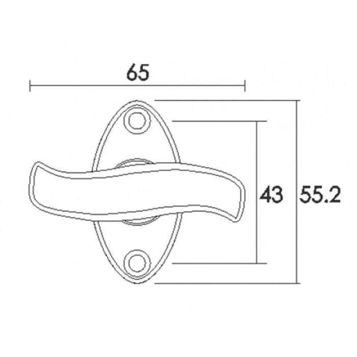 Πόμολα Παραθύρων με χειρολαβή σειρά C170 σε Ματ Όρο
