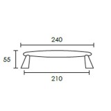 Λαβές εξώπορτας Conset σειρά C185 σε Ματ Νίκελ