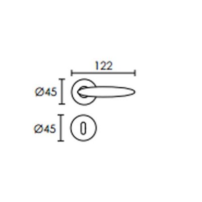 Πόμολα πόρτας χειρολαβή με ροζέτα C185 νίκελ ματ