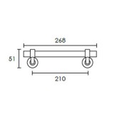 Λαβές εξώπορτας σειρά C544 σε Ματ Όρο