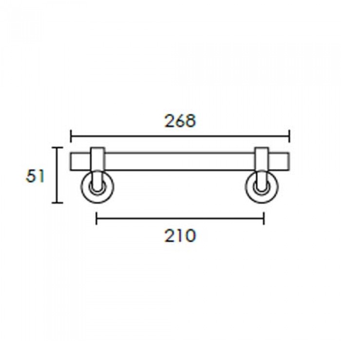 Λαβές εξώπορτας σειρά C544 σε Ματ Αντικέ