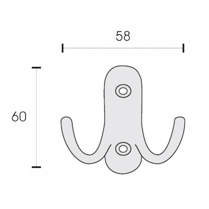 Μεταλλική Κρεμάστρα τοίχου Conset σειρά C547 σε Μπλέ χρώμα