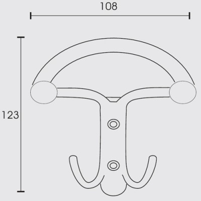 Κρεμάστρα τοίχου Conset σειρά C548 σε Σατέν Νίκελ