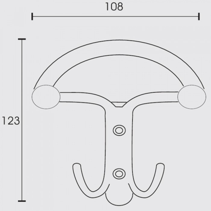 Κρεμάστρα τοίχου Conset σειρά C548 σε Σατέν Νίκελ