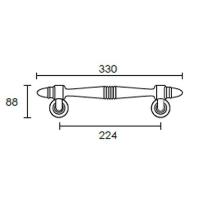 Λαβές εξώπορτας  C743 σε Ματ Νίκελ