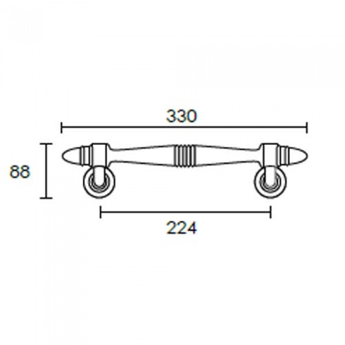Λαβές εξώπορτας  C743 σε Ματ Νίκελ