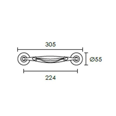Λαβές εξώπορτας Ματ Νίκελ  C747 