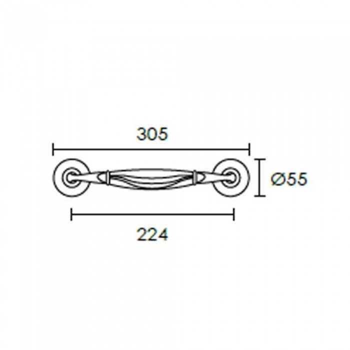 Λαβές εξώπορτας Ματ Νίκελ  C747
