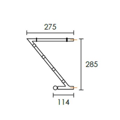 Κρεμάστρα τοίχου ανοξείδωτη Conset σειρά C847