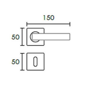 Πόμολα πόρτας χειρολαβή με ροζέτα C875