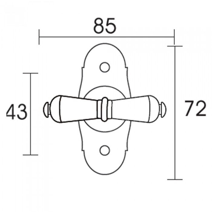 Πόμολο παραθύρου με χειρολαβή Conset C955 Γκρι Σίδηρος