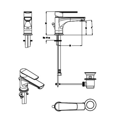 Μπαταρία νιπτήρος Eurorama Klint 142310-100