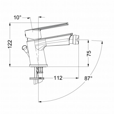 Μπαταρία μπιντέ Eurorama Klint 142360-100